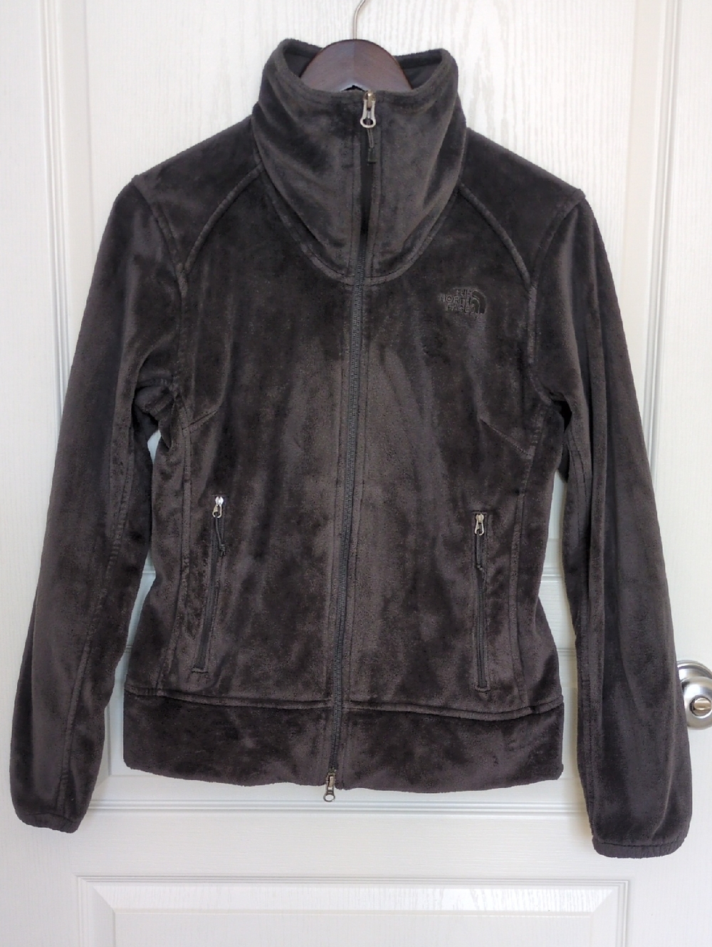 The North Face Women's Charcoal Gray ANGU Fleece Jacket - Full Zip